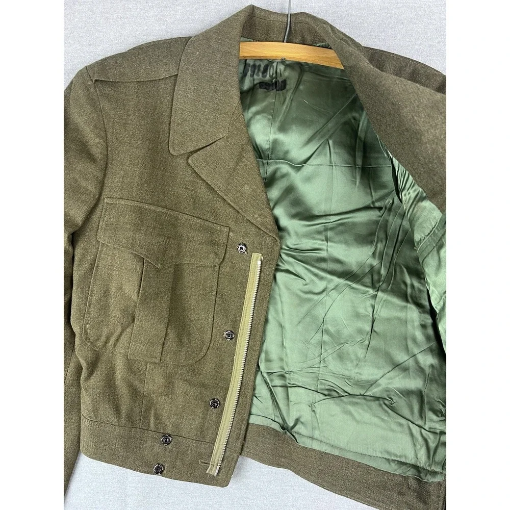 Vintage 1955 US Army M-1950 Wool Serge‎ Eisenhower Ike Jacket 38R Olive Drab OG